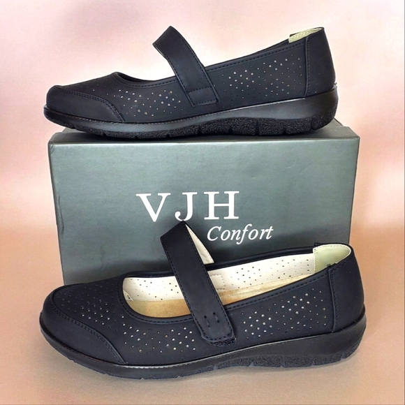 VJH Confort Shoes - Mary Jane VJH Confort Black Shoes Woman's Size 9 Comfort Slip On w/ Original Box